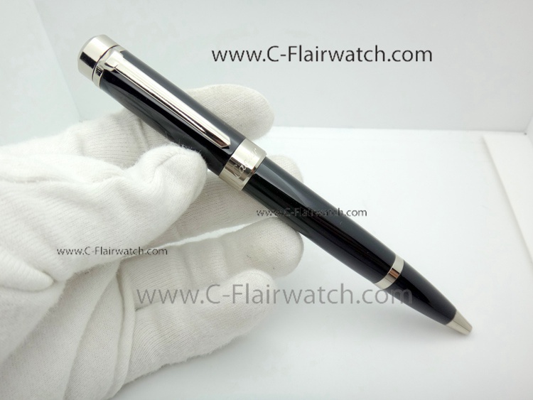 Clone Cartier Pasha Black Precious Resin Ballpoint Pen